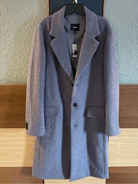 Express Men's Lavender Wool-Blend Pea Coat